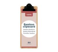 EUROPEL Bamboo Clipboard - Durable Wood Hardboard with Black Metal Clip & Concealed Hanging Hole - Mini/Bill Clipboard & Paper Board for School Classroom, Office, Business, Restaurant, Warehouse