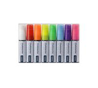 Europel Chalk Markers 15mm Jumbo Tip Set of 8 - High Coverage Liquid Chalk Pens, Wet Wipe & Dry Erase for Chalkboards, Glass & Windows - Professional for Hospitality & Retail