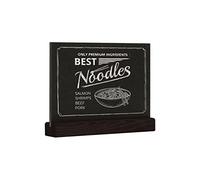 EUROPEL Chalkboard Sign Desktop A5 Portrait, Pine Wood Base with Matt Black Finish, Double Sided, for Water Based Marker, for Restaurant, Hotel, Conference, Festivals, Food Truck, Counter