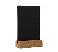 EUROPEL Chalkboard Sign Desktop A5 Portrait, Pine Wood Base with Matt Black Finish, Double Sided, for Water Based Marker, for Restaurant, Hotel, Conference, Festivals, Food Truck, Counter