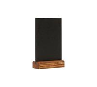EUROPEL Chalkboard Sign Desktop A6 Portrait, Pine Wood Base with Matt Black Finish, Double Sided, for Water Based Marker, for Restaurant, Hotel, Conference, Festivals, Food Truck, Counter