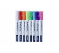 EUROPEL Liquid Chalk Markers 3mm Pack of 8 Colours, Reversible Round and Chisel Tip Chalk Marker Pens for Glass Windows Whiteboards Blackboard Signs Menus Restaurants Cafes Offices