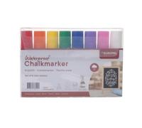 Europel Liquid Chalk Markers Set of 8 Colours, 15 mm Jumbo Tip, Water Resistant Chalk Pens for Chalkboards Windows Glass Signs, Wet Wipe Markers for Hospitality Retail Office