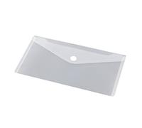 Europel Pack of 10 Wallet Folder Voucher Size Envelope Document Folder with Hook & Loop Closure Transparent & Clear for Home & Offices Landscape Document Organizer & Holder, 22.5 x 12.5 cm, 190561