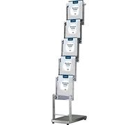 EUROPEL Portable Folding Bronchure Stand, Single Sided, 5 x DIN A4, Incl. Carry Bag