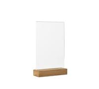 Europel Sign Holder A5 Portrait, durable FSC certified oakwood base, Double Sided presentation, for Restaurant, Hotel, Conference, Menu Holder, Food Truck, Counter