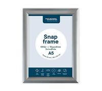 EUROPEL Snap Frame A5, 25 mm | Aluminium Anodised Construction & Anti-Glare Cover | Clip Poster Holders for Retail & Advertising Displays | Notice Sign Board Frame for Walls