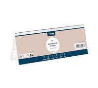 EUROPEL Table Name Plate Holder 2-Sided Compact L-Shape Set of 5 Name Plate Table Acrylic Crystal Clear 210 × 75 mm for Meeting Conference Training Reception