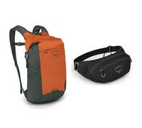 EuropeOsprey UL Dry Stuff Pack 20 Unisex Lifestyle Pack Poppy Orange - O/S & Unisex Daylite Waist Black O/SOsprey Europe