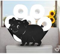 Europe's Pig Paper Towel Holder - Whimsical, Compact, Anti-Corrosion - Ideal Organizer for 8 Toilet Rolls - Perfect for Homes, Condos, and Cabins - Assembly Needed, Premium Quality