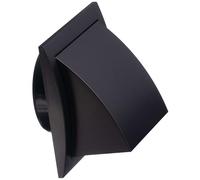 EUROPLAST Ø 100mm / 4'' Cowled Duct Cover with Gravity Flap - Ventilation Grille with Rain and Wind Protection - External Air Vent Covers - ABS Plastic Anthracite