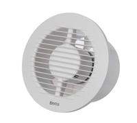 EUROPLAST Ø 125mm Bathroom Extractor Fan with Round Front - 5 inch Extractor fan Bathroom - White Extractor Fan kitchen, garage, bathroom - Ventilation Fan - wall and bathroom ceiling extractor fan