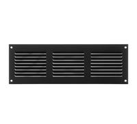 EUROPLAST 300x100mm / 12x4" inch Anthracite Metal Air Vent Grille Cover with Insect Mesh - Ventilation Cover