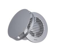 EUROPLAST Diameter 100mm / 4 inch Wall Fan Exhaust Fan Kitchen Toilet Bathroom Fan - Round Front - Plastic - Silver