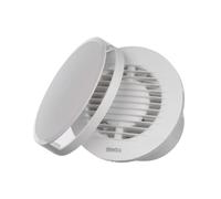 EUROPLAST Diameter 100mm Bathroom Extractor Fan with Timer and Humidistat Round - 4 inch Extractor Fan Bathroom Humidity Sensor with a Front Panel - White Ceiling and Wall Mounted Fan