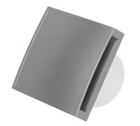 EUROPLAST Diameter 100mm Light Switch Activation Bathroom Extractor Fan - 4 inch Silver Extractor Fan with a front panel - Extractor fan Kitchen, Bathroom, Garage Axial Ventilation fan