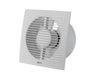 EUROPLAST Diameter 125mm Bathroom Extractor Fan with Timer - 5 inch Extractor Fan Bathroom - White Extractor fan - Axial Ventilation fan - Wall Mounted Fan - Square Fan