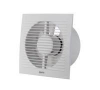 EUROPLAST Diameter 150mm Bathroom Extractor Fan with Timer and Humidistat - 6 inch Extractor Fan - White Extractor fan Kitchen, Bathroom, Garage Axial Ventilation fan - Wall Mounted Fan - Square Fan