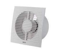 EUROPLAST Diameter 150mm Bathroom Extractor Fan with Timer - 6 inch Extractor Fan Bathroom - White Extractor fan - Axial Ventilation fan - Wall Mounted Fan - Square Fan