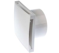 EUROPLAST Diameter 150mm Light Switch Activation Bathroom Fan with Humidity Sensor and Timer - 6 inch Bathroom Extractor Fan with Timer with a Front Panel - White Ventilation fan