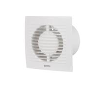 EUROPLAST Extractor Fan - Extractor fan Kitchen, Bathroom, Garage Axial Ventilation fan - Wall Mounted Fan - Square Fan (White, Ø 125mm)