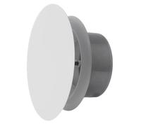 EUROPLAST Wall Metal Diffuser - 125mm White Supply Exhaust Air Valve - 5 inch Ceiling Adjustable Vent - Extractor Fan Vent Cover - Round Ventilation Grille for Bathroom Kitchen Garage