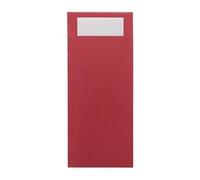 Europochette Beet Red Cutlery Pouch w/ White 2-ply Napkin (500)