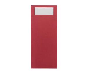 Europochette Classic Sized Beet Cutlery Pouch White 2ply Napkin (Pack 500)
