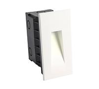 EuroPole 37221 Set In 3W LED IP67 Fixed Vertical Recessed Wall Light White 4000K