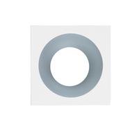 EuroPole 5760A Fixed Baffled Square Bezel for LED'Up Universal 57016 Matt White/Lacquered Aluminum