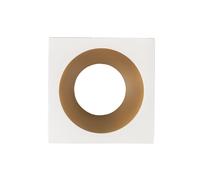 EuroPole 5760D Fixed Baffled Square Bezel for LED'Up Universal 57016 Matt White/Gold