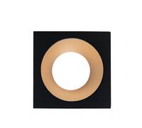 EuroPole 5765D Fixed Baffled Square Bezel for LED'Up Universal 57016 Matt Black/Gold