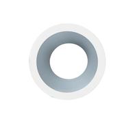 EuroPole 5770A Fixed Baffled Asymmetrical Round Bezel for LED'Up Universal 57016 Matt White/Lacquered Aluminum