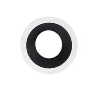 EuroPole 5770N Fixed Baffled Asymmetrical Round Bezel for LED'Up Universal 57016 Matt White/Matt Black