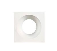 EuroPole 5780 Fixed Baffled Asymmetrical Square Bezel for LED'Up Universal 57016 Matt White