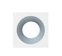 EuroPole 5780A Fixed Baffled Asymmetrical Square Bezel for LED'Up Universal 57016 Matt White/Lacquered aluminum