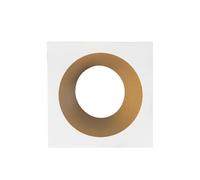 EuroPole 5780D Fixed Baffled Asymmetrical Square Bezel for LED'Up Universal 57016 Matt White/Gold