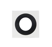 EuroPole 5780N Fixed Baffled Asymmetrical Square Bezel for LED'Up Universal 57016 Matt White/Matt Black