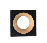 EuroPole 5785 Fixed Baffled Asymmetrical Square Bezel for LED'Up Universal 57016 Matt Black