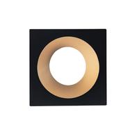 EuroPole 5785D Fixed Baffled Asymmetrical Square Bezel for LED'Up Universal 57016 Matt Black/Gold