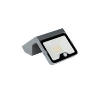 EuroPole 67100 Elios 2.5W LED 300lm 120 Degree Solar Floodlight PIR Light Grey 3000K