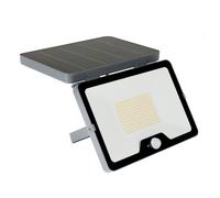 EuroPole 67120 Elios 15W LED 2000lm 120 Degree Solar Floodlight PIR Light Grey 3000K