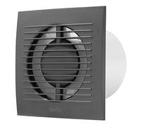 Europplast 100mm Bathroom Extractor Fan with Timer and Humidistat - Anthracite Square Wall Mounted Fan