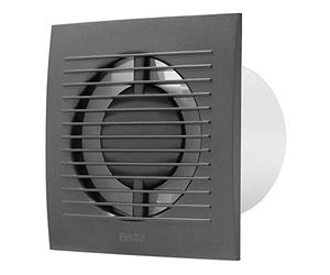 Europplast 100mm Bathroom Extractor Fan with Timer and Humidistat - Anthracite Square Wall Mounted Fan