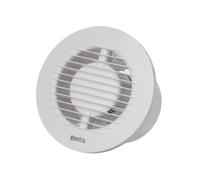 EUROPLAST Ø 100mm Bathroom Fan with Humidity Sensor and Timer with Round Front - 4 inch Extractor fan Bathroom - White Bathroom Extractor Fan with Timer and Humidistat Extractor Fan