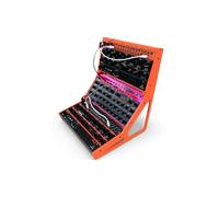 Eurorack Analog Console Stand for 3 Behringer Edge, Crave, Spice or Grind, Synthesizer Support, Angle 10°-45°-10°, Neon Orange