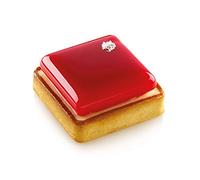 Euroshoppingonline Cake Kit Ring Square Set Crostate Modern 80x80 mm Rings Shape Mould Whistle