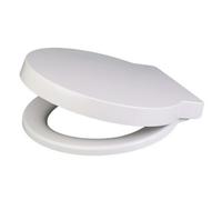 Euroshowers 87360 Round Soft Close Toilet Seat, White, 400 mm x 420 mm