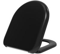 Euroshowers Black Coloured D Shaped Toilet Seat