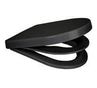 EuroShowers D Shape Potty Training Multi Toilet Seat (with Removable Child Seat) - Black